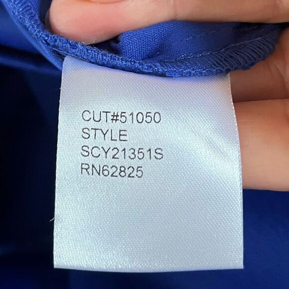 Tadashi Soji SHO Off-Shoulder Puff-Sleeve Taffeta Dress in Blue S NWT - Picture 15 of 16